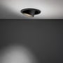 Foco empotrable LIAM giratorio de techo negro, con luz direccional ajustable