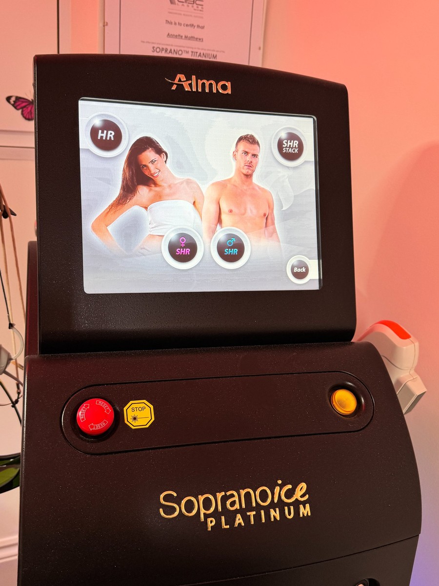 Laser treatment close-up