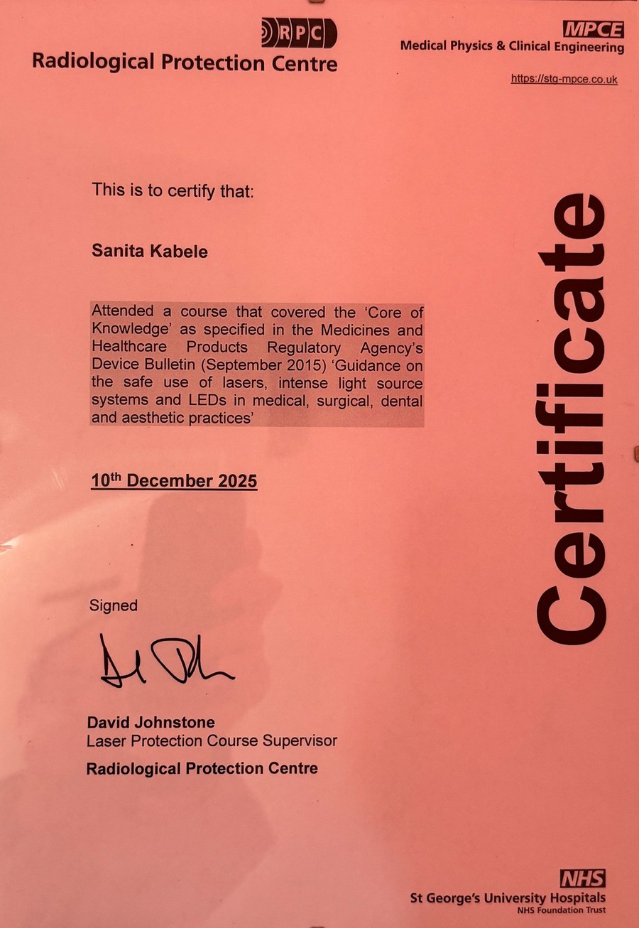 Professional laser treatment