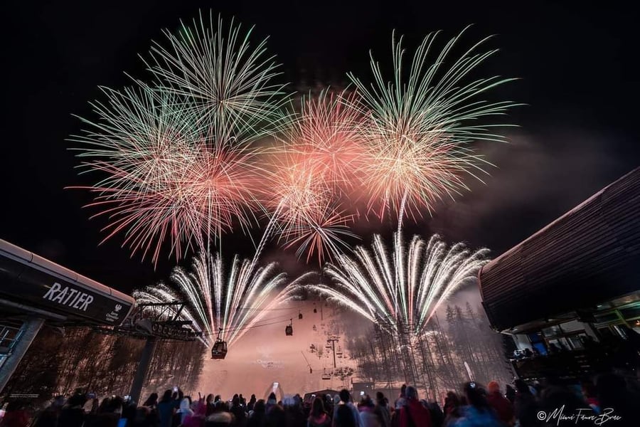 Spectacle pyrotechnique en montagne, Serre Chevalier