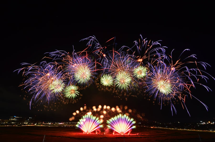 Feu d'artifice de mariage dans un domaine privé du Var