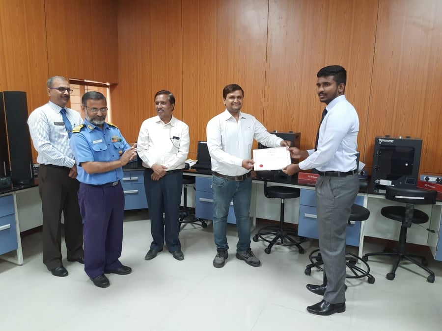 Industrial automation training and certificate presentation for defence personnel