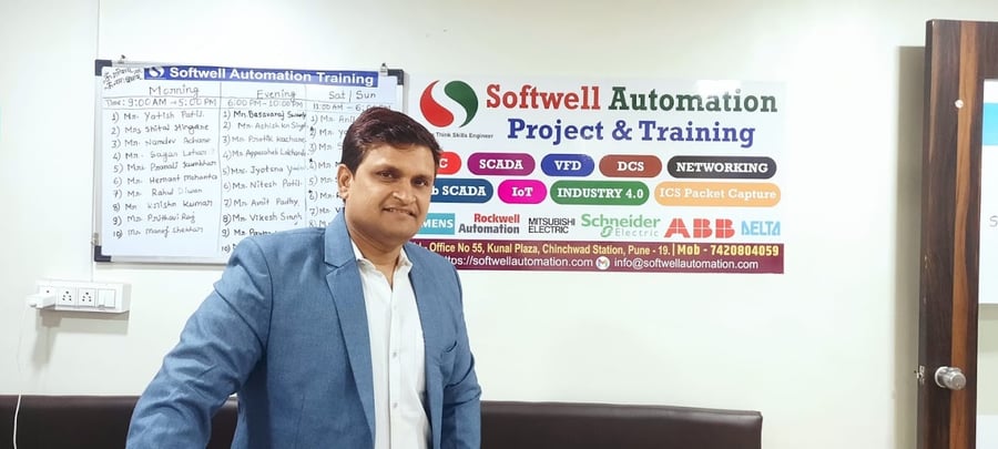 Bhawesh Kumar Singh at Softwell Automation Pune training centre
