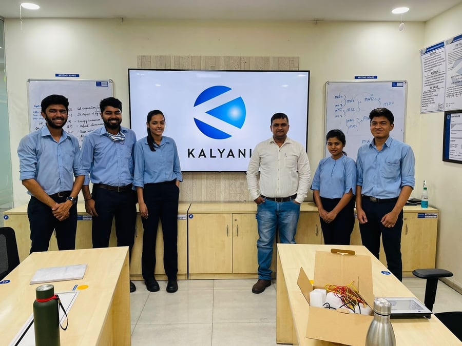 Industrial automation training session at Kalyani Group