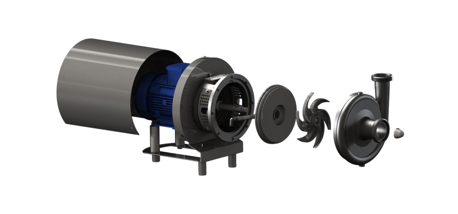 Exploded view of the FZ-CP FLUX pump