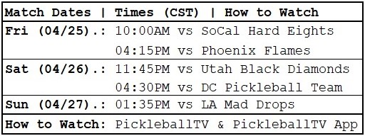 MLP Orlando | Orlando Squeeze | Match Dates & Times
