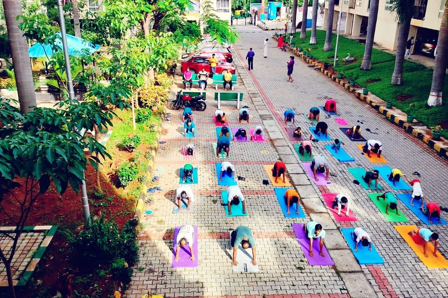 A Yogabhyaas session