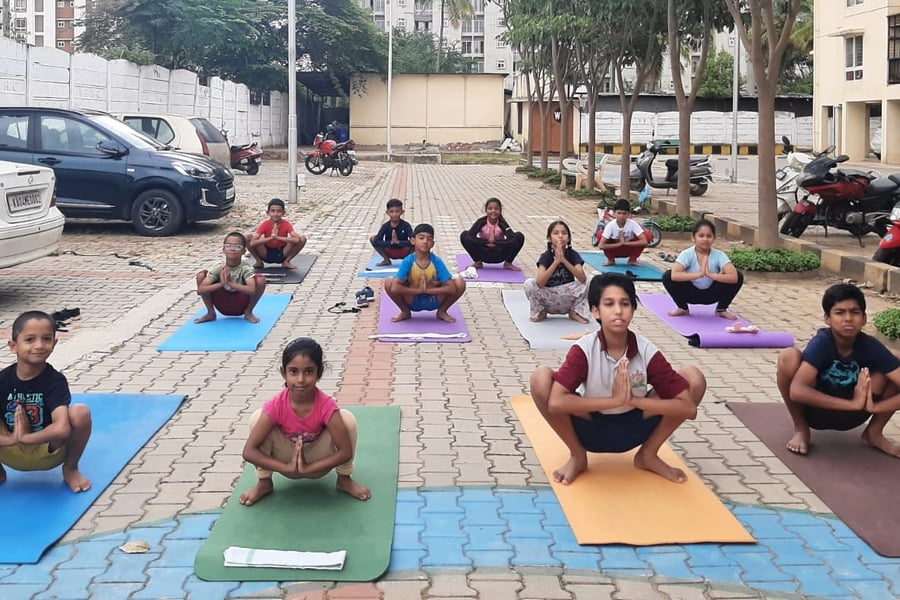 A Yogabhyaas session