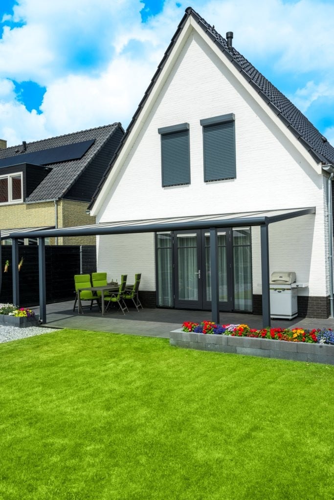 Portico carport cosy setting