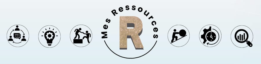 Un R majuscule comme logo pour la prestation de profil de compétences,