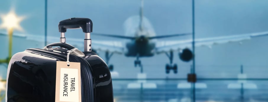 a suitcase with a tag tag on it