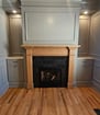 Mantle & tile install. Re-design rest of room.