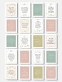 Minimalist quote cards set in a box