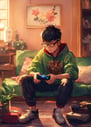 enfant en train de jouer au jeu vidéo