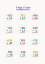3 digit x 2 digit worksheet