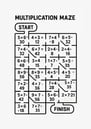 multiplication maze worksheet