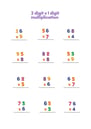 2 digit x 1 digit worksheet