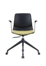 SenSit-Otto swivel chair with black base and yellow cushion