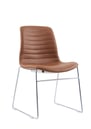 SenSit-Otto cantilever chair with ribbed brown seat shell