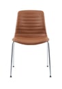 SenSit-Otto four-leg chair with ribbed brown seat shell