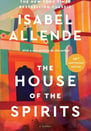 Vibrant cover of “The House of the Spirits” by Isabel Allende, with colorful abstract buildings