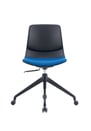 SenSit-Otto swivel chair with black base and blue cushion