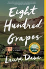 Book cover of Eight Hundred Grapes by Laura Dave — vineyard scene with white title text.
