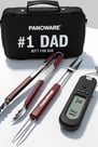 BBQ grill tool set with digital thermometer and #1 Dad case, Father’s Day gift