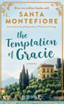Cover of "The Temptation of Gracie" with a Tuscan villa and cypress trees.