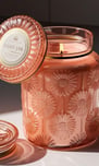 a candle in an elegant jar - to use when writing. From Joyvity