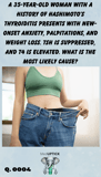 A woman in oversized pants demonstrating significant weight loss