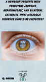 a close-up image of the eye of a child with a cataract