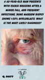 an elderly caucasian man with excessive bruising of his face around the eye