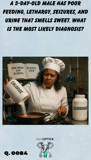 an African American chef mixing ingredients contributing to non-anion gap acidosis