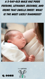a lethargic neonate being cradled in his mother's arms as he sleeps