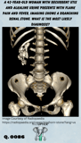 a 3-D image of a skeleton and a calcified kidney stone
