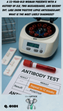 an image of a cetrifuge and a series of test tubes for a titers diagnostic lab test