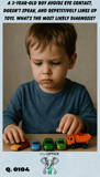 a male toddler lining up colorful toy cars