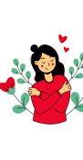 femme sui est aimé et soutenu
