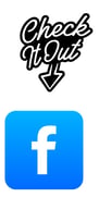 a facebook logo with the words check it out