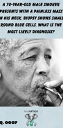 an elderly African American man smoking a cigarette