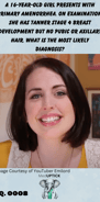 a smiling brunette female in her twenties