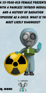 a 3-D image of a figure in a suit for protection against radiation