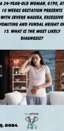 a visibly nauseous female early in pregnancy