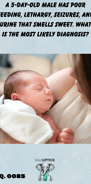 a lethargic neonate being cradled in his mother's arms as he sleeps