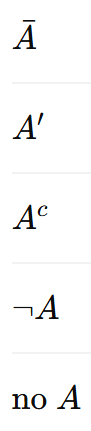 Contrario de A