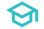 a blue graduation cap with a graduation cap on it