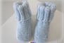 chaussons bleus layette bb tricotée main