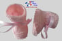 chaussons roses tricot laine bb fait main