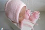 Béguin chaussons roses barbapapa tricot bébé